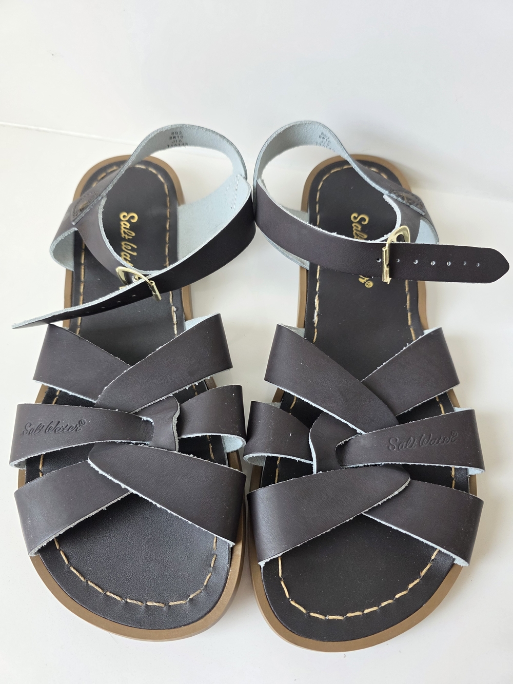 Salt Water Sandals by Hoy Shoes Espresso Dark Brown Retro Sandals Size 8 / W10
